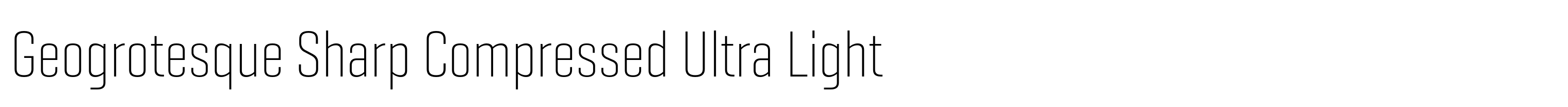 Geogrotesque Sharp Compressed Ultra Light